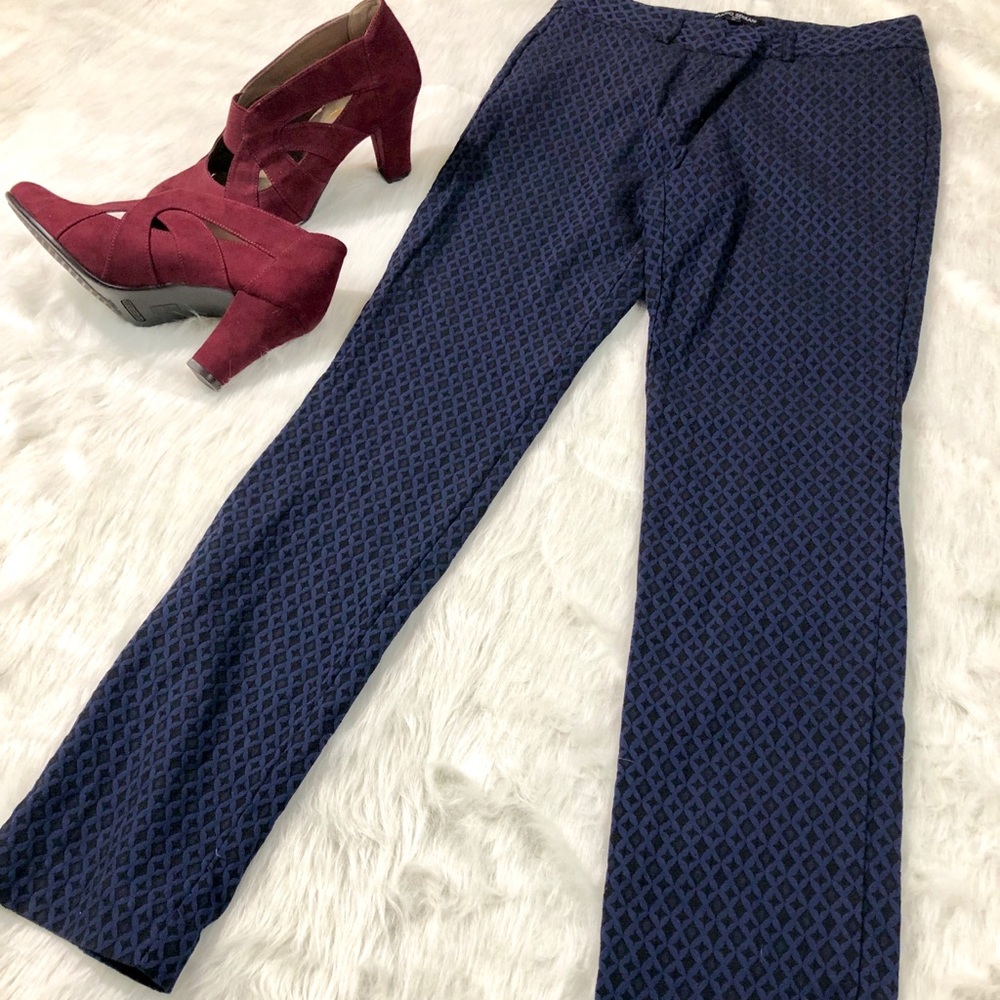 {Mario Serrani} - Blue Diamond Patterned Pants